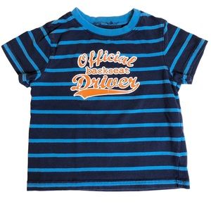 Backseat Driver Blue Striped T-shirt